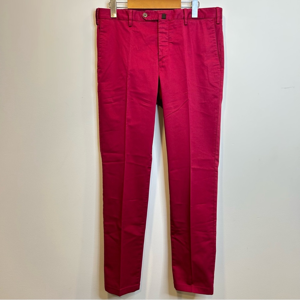 PT01 Slim Fit Cotton Stretch Chinos Pants Magenta Pantaloni Torino